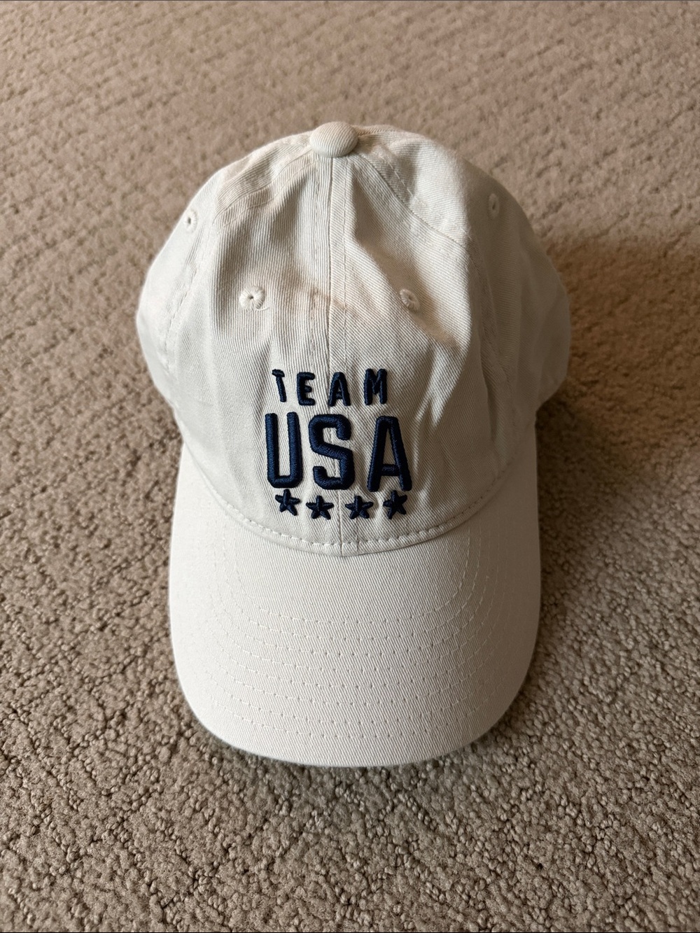 Kids White 'TEAM USA' Old Navy Embroidered Baseball Cap